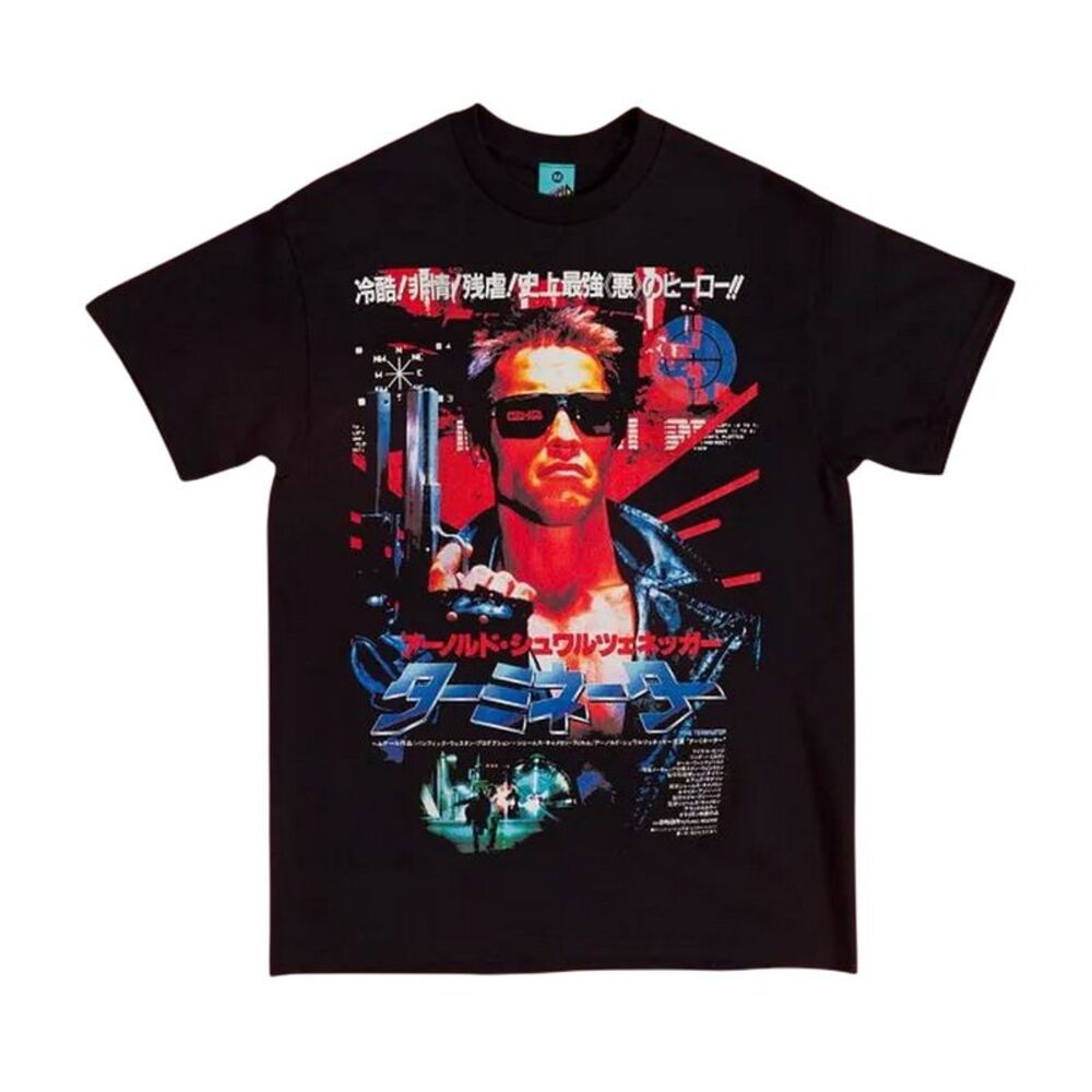 The Terminator Unisex Adult Japanese Poster T-Shirt / Black